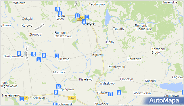 mapa Bętlewo, Bętlewo na mapie Targeo