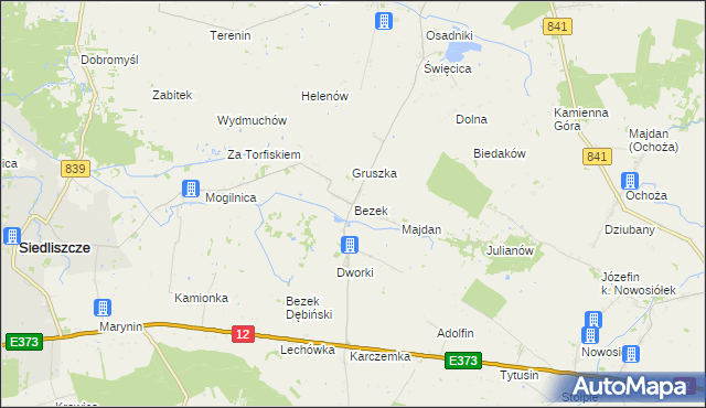 mapa Bezek, Bezek na mapie Targeo