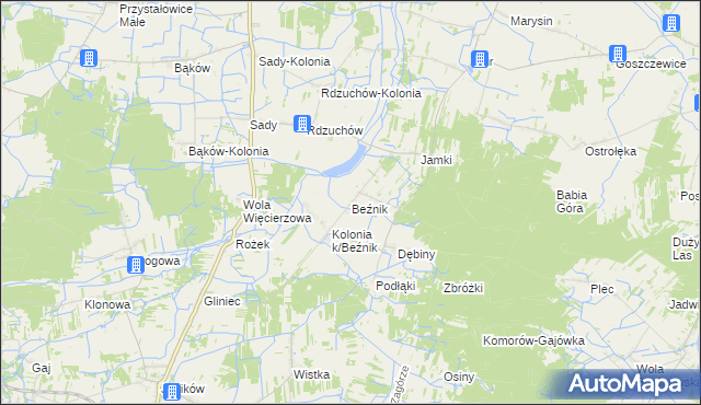 mapa Beźnik, Beźnik na mapie Targeo