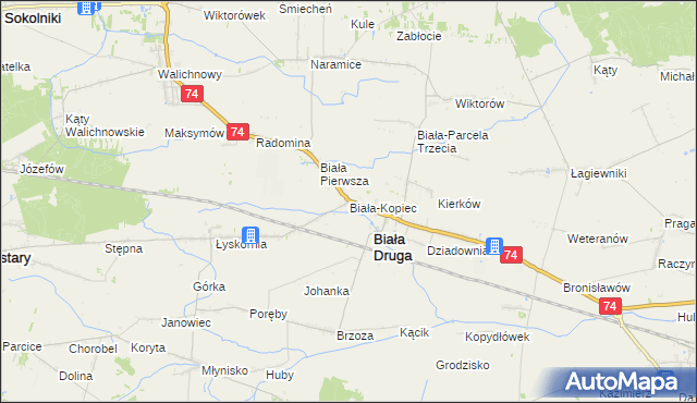 mapa Biała-Kopiec, Biała-Kopiec na mapie Targeo