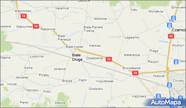 mapa Biała Rządowa, Biała Rządowa na mapie Targeo