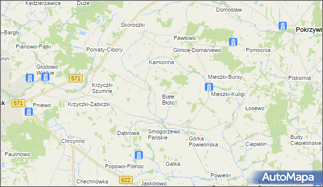 mapa Białe Błoto gmina Winnica, Białe Błoto gmina Winnica na mapie Targeo