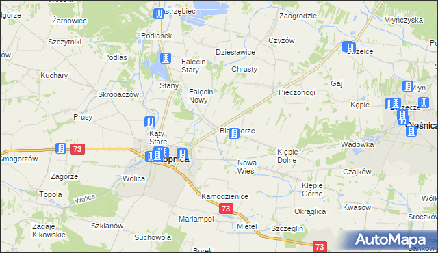 mapa Białoborze, Białoborze na mapie Targeo