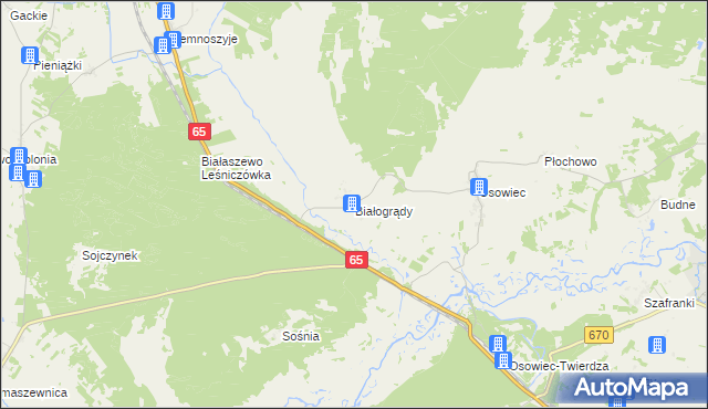 mapa Białogrądy, Białogrądy na mapie Targeo