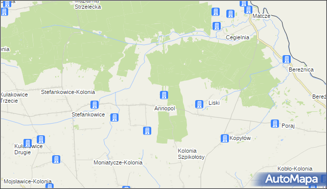 mapa Białoskóry gmina Hrubieszów, Białoskóry gmina Hrubieszów na mapie Targeo