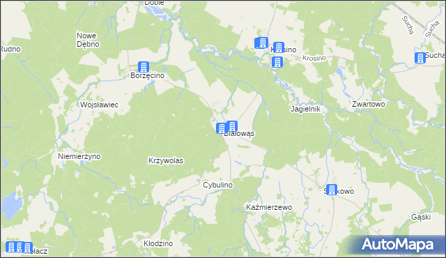 mapa Białowąs, Białowąs na mapie Targeo