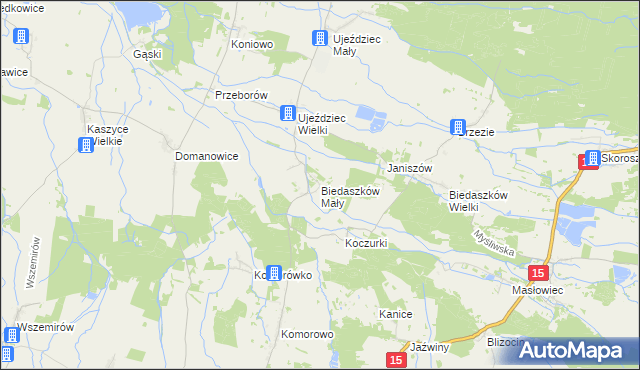 mapa Biedaszków Mały, Biedaszków Mały na mapie Targeo