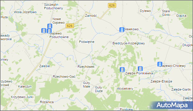 mapa Biedrzyce-Stara Wieś, Biedrzyce-Stara Wieś na mapie Targeo