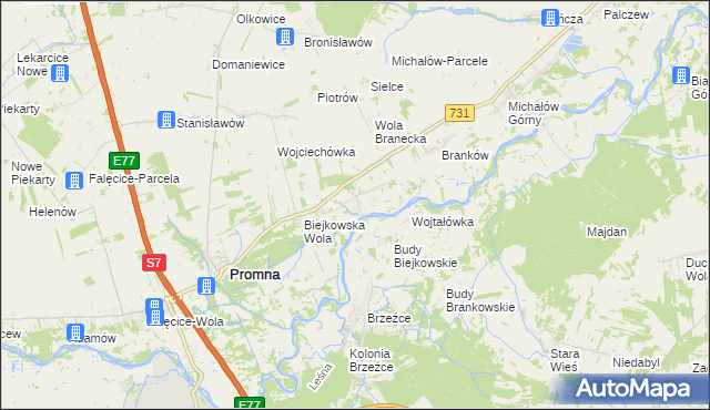 mapa Biejków, Biejków na mapie Targeo