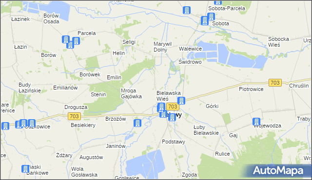 mapa Bielawska Wieś, Bielawska Wieś na mapie Targeo