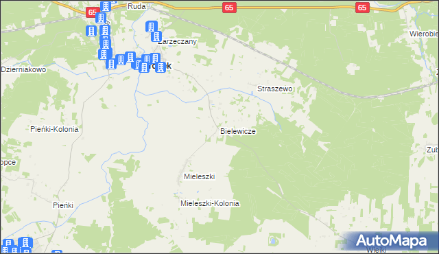 mapa Bielewicze, Bielewicze na mapie Targeo