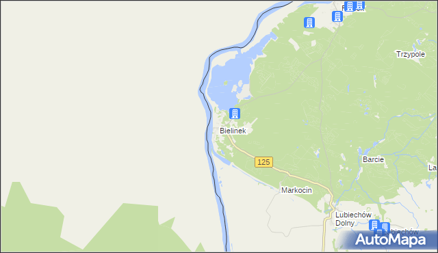 mapa Bielinek, Bielinek na mapie Targeo