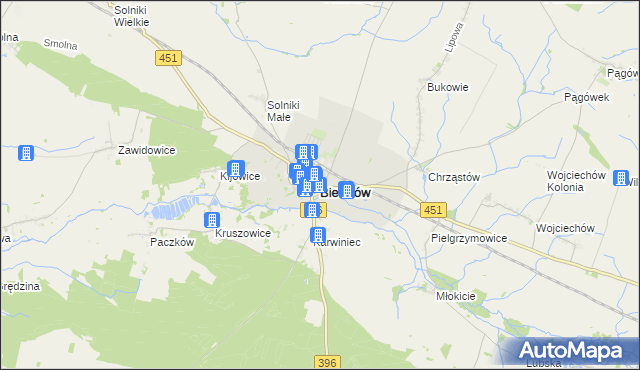 mapa Bierutów, Bierutów na mapie Targeo