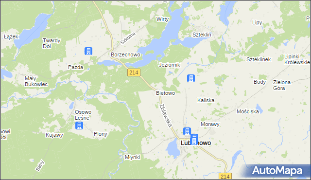 mapa Bietowo, Bietowo na mapie Targeo