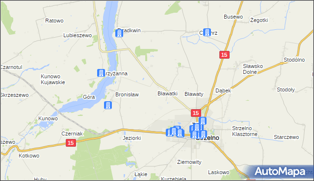 mapa Bławatki, Bławatki na mapie Targeo