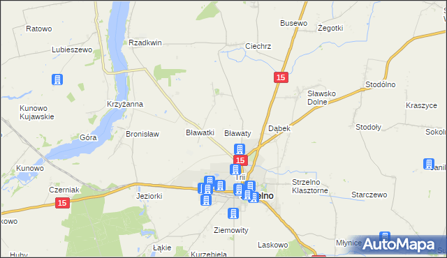 mapa Bławaty, Bławaty na mapie Targeo