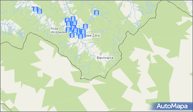 mapa Blechnarka, Blechnarka na mapie Targeo