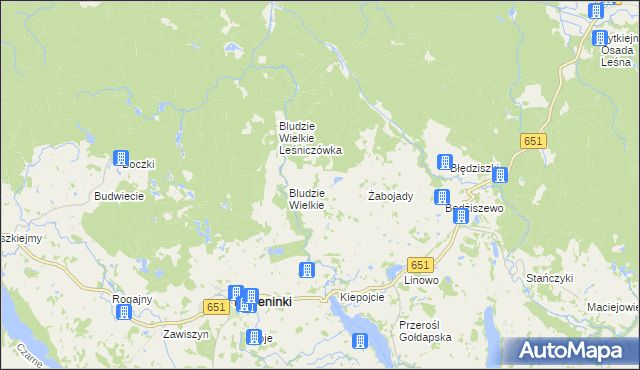 mapa Bludzie Małe, Bludzie Małe na mapie Targeo