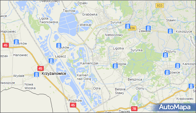 mapa Bluszczów, Bluszczów na mapie Targeo