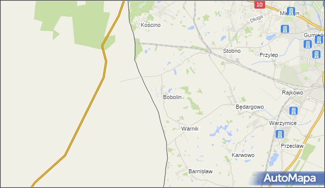 mapa Bobolin gmina Kołbaskowo, Bobolin gmina Kołbaskowo na mapie Targeo