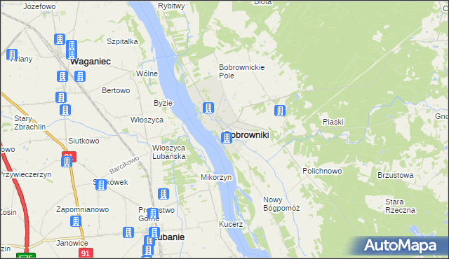 mapa Bobrowniki powiat lipnowski, Bobrowniki powiat lipnowski na mapie Targeo