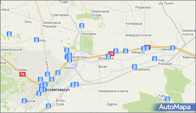 mapa Bodaczów, Bodaczów na mapie Targeo