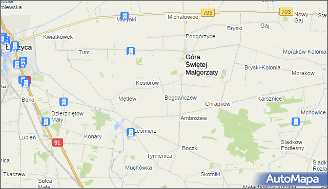 mapa Bogdańczew, Bogdańczew na mapie Targeo