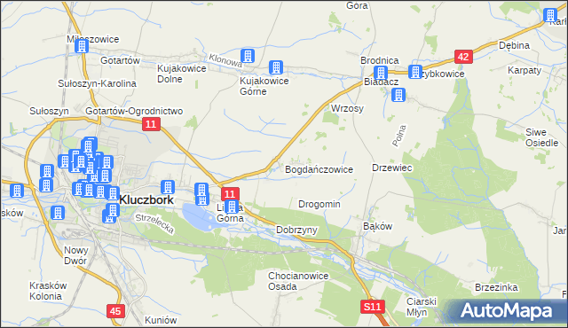 mapa Bogdańczowice, Bogdańczowice na mapie Targeo