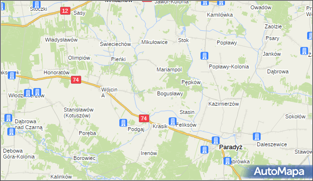 mapa Bogusławy, Bogusławy na mapie Targeo