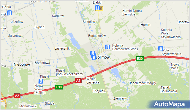 mapa Bolimów, Bolimów na mapie Targeo