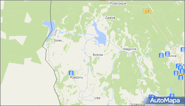 mapa Bolków gmina Dobra (Szczecińska), Bolków gmina Dobra (Szczecińska) na mapie Targeo