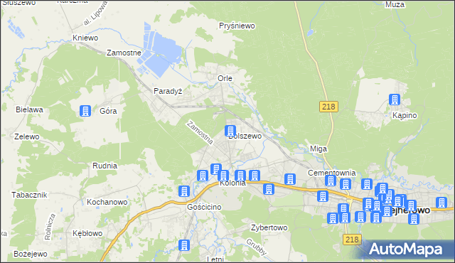 mapa Bolszewo, Bolszewo na mapie Targeo