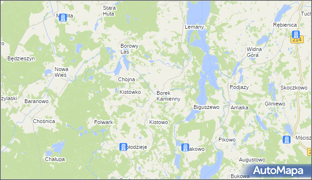 mapa Borek Kamienny, Borek Kamienny na mapie Targeo