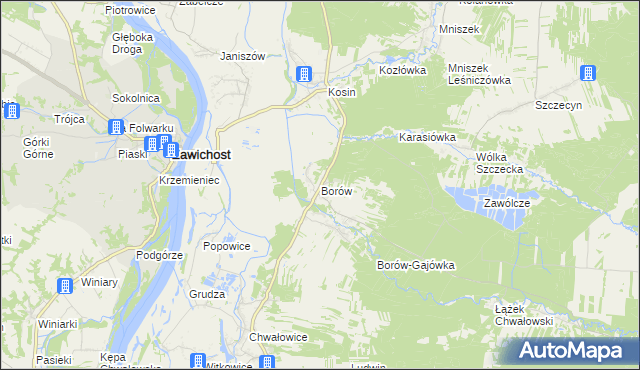 mapa Borów gmina Annopol, Borów gmina Annopol na mapie Targeo