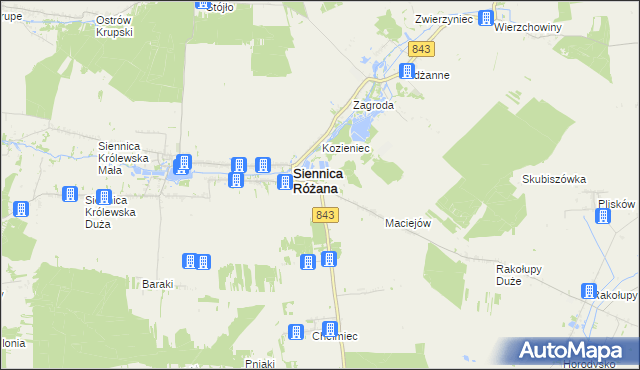 mapa Boruń, Boruń na mapie Targeo