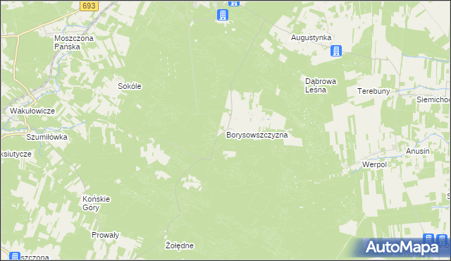 mapa Borysowszczyzna, Borysowszczyzna na mapie Targeo