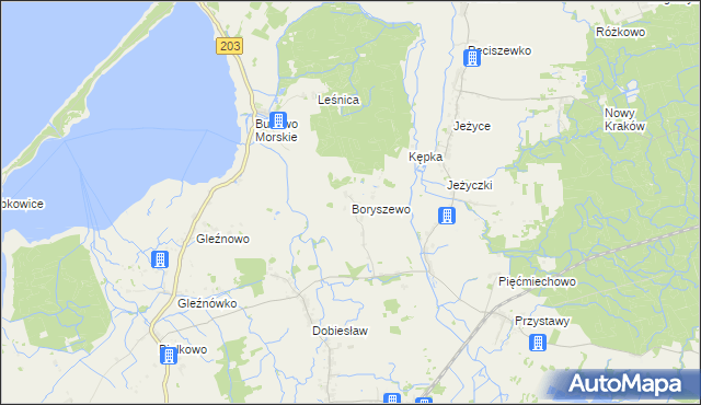 mapa Boryszewo, Boryszewo na mapie Targeo