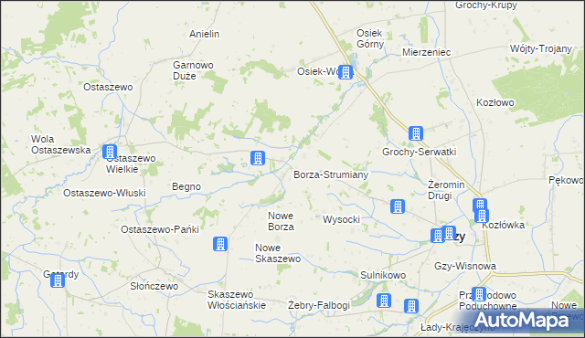 mapa Borza-Strumiany, Borza-Strumiany na mapie Targeo