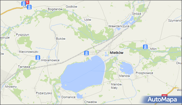 mapa Borzygniew, Borzygniew na mapie Targeo