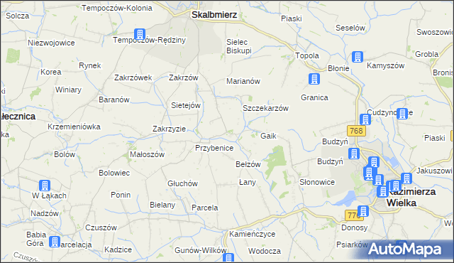 mapa Boszczynek, Boszczynek na mapie Targeo