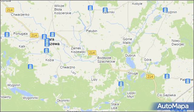 mapa Bożepole Szlacheckie, Bożepole Szlacheckie na mapie Targeo