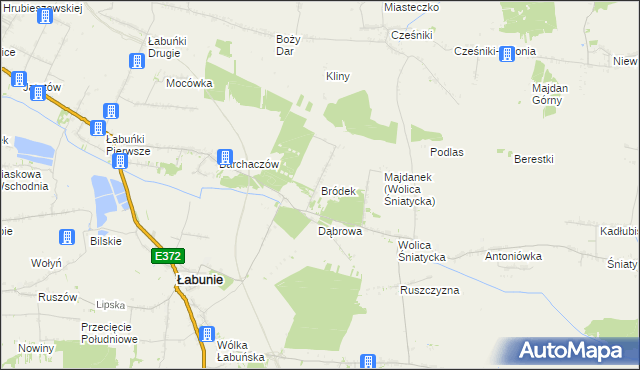 mapa Bródek, Bródek na mapie Targeo