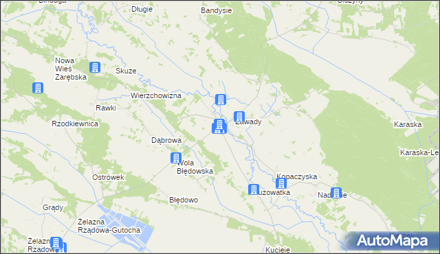 mapa Brodowe Łąki, Brodowe Łąki na mapie Targeo