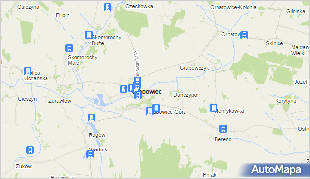 mapa Bronisławka gmina Grabowiec, Bronisławka gmina Grabowiec na mapie Targeo