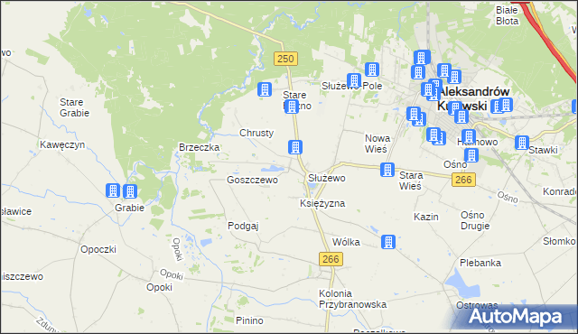 mapa Broniszewo gmina Aleksandrów Kujawski, Broniszewo gmina Aleksandrów Kujawski na mapie Targeo