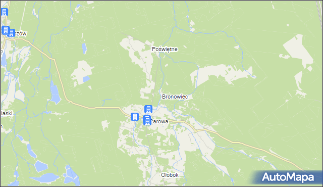 mapa Bronowiec, Bronowiec na mapie Targeo