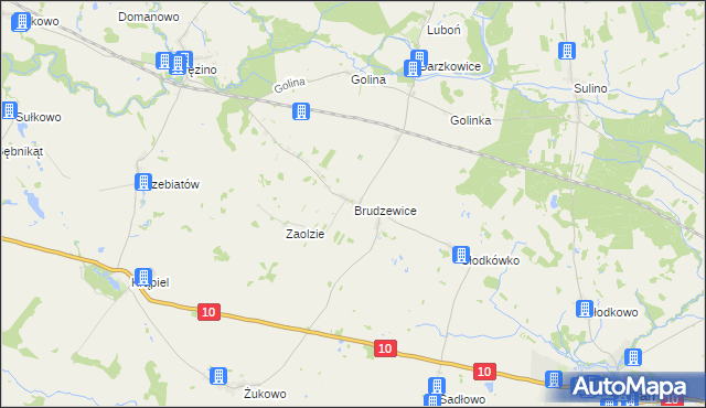 mapa Brudzewice gmina Suchań, Brudzewice gmina Suchań na mapie Targeo