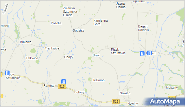 mapa Bruk gmina Dzierzgoń, Bruk gmina Dzierzgoń na mapie Targeo