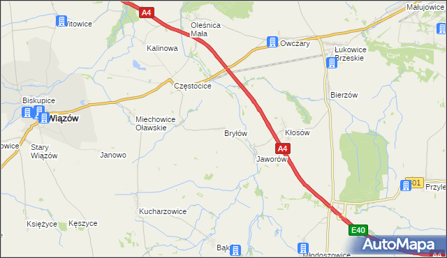 mapa Bryłów, Bryłów na mapie Targeo
