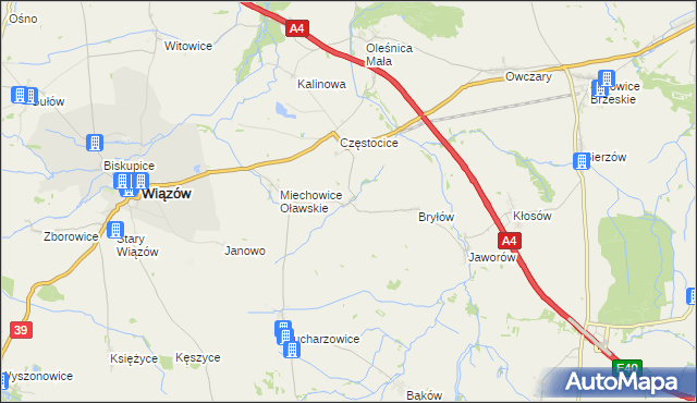 mapa Bryłówek, Bryłówek na mapie Targeo